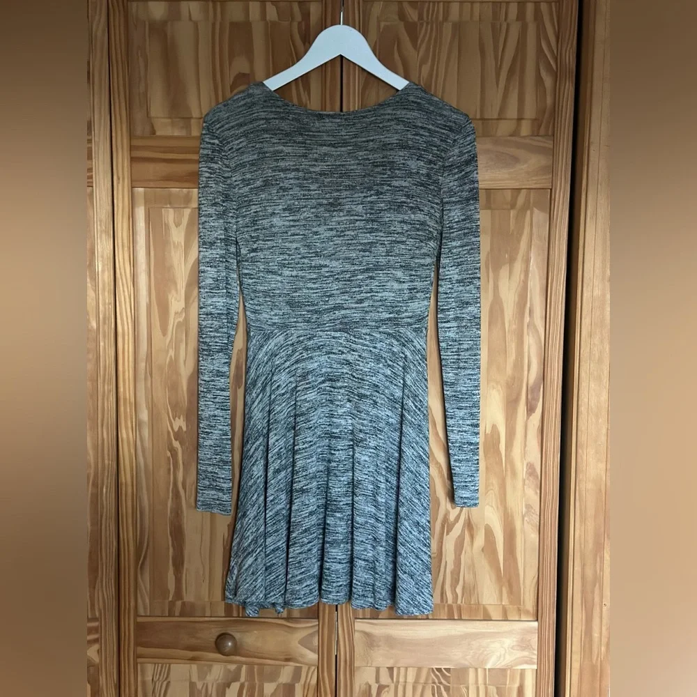 Gray Knit Mini Dress - Picture 2 of 2